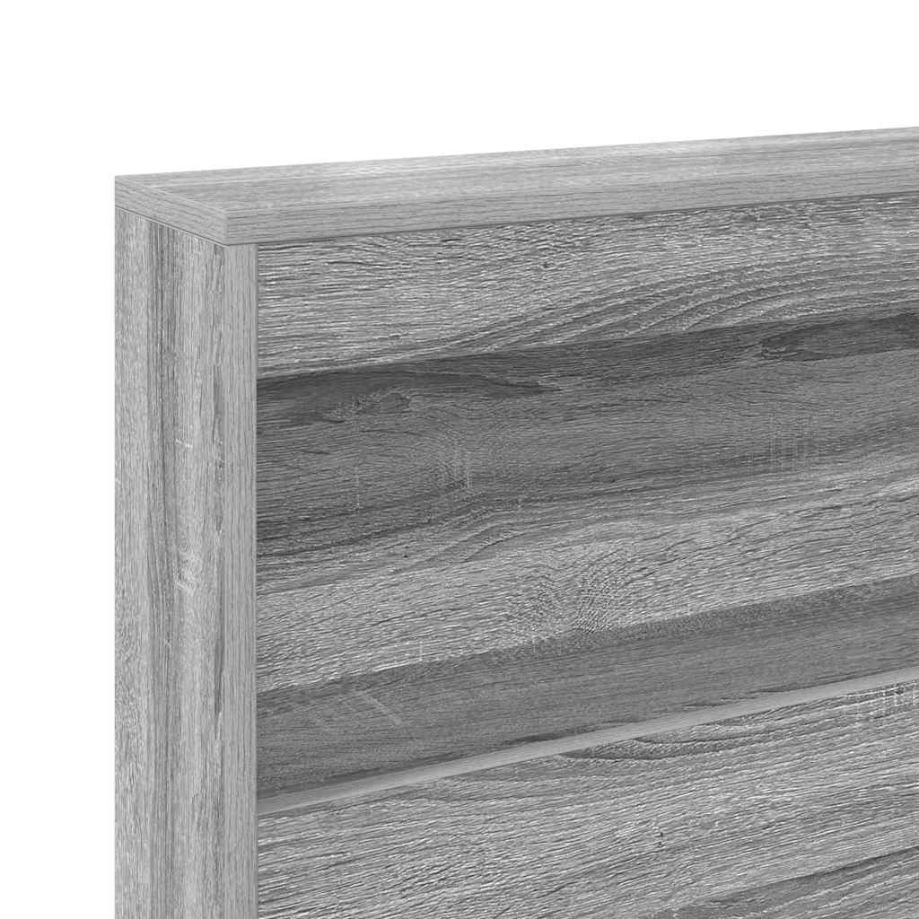 Aufbewahrungskopfteil Graues Sonoma 207,5 x 137,5 x 76,5 cm