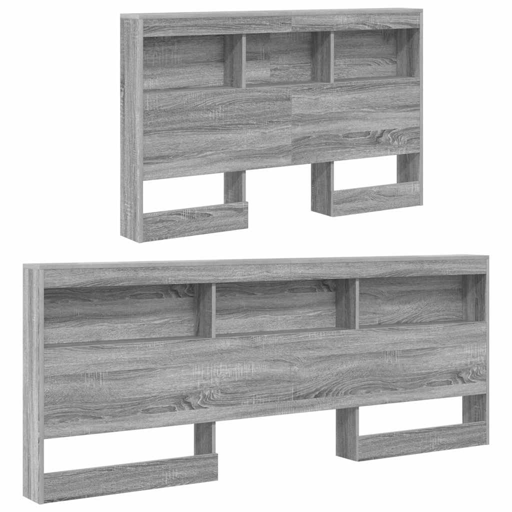 Aufbewahrungskopfteil Graues Sonoma 207,5 x 137,5 x 76,5 cm