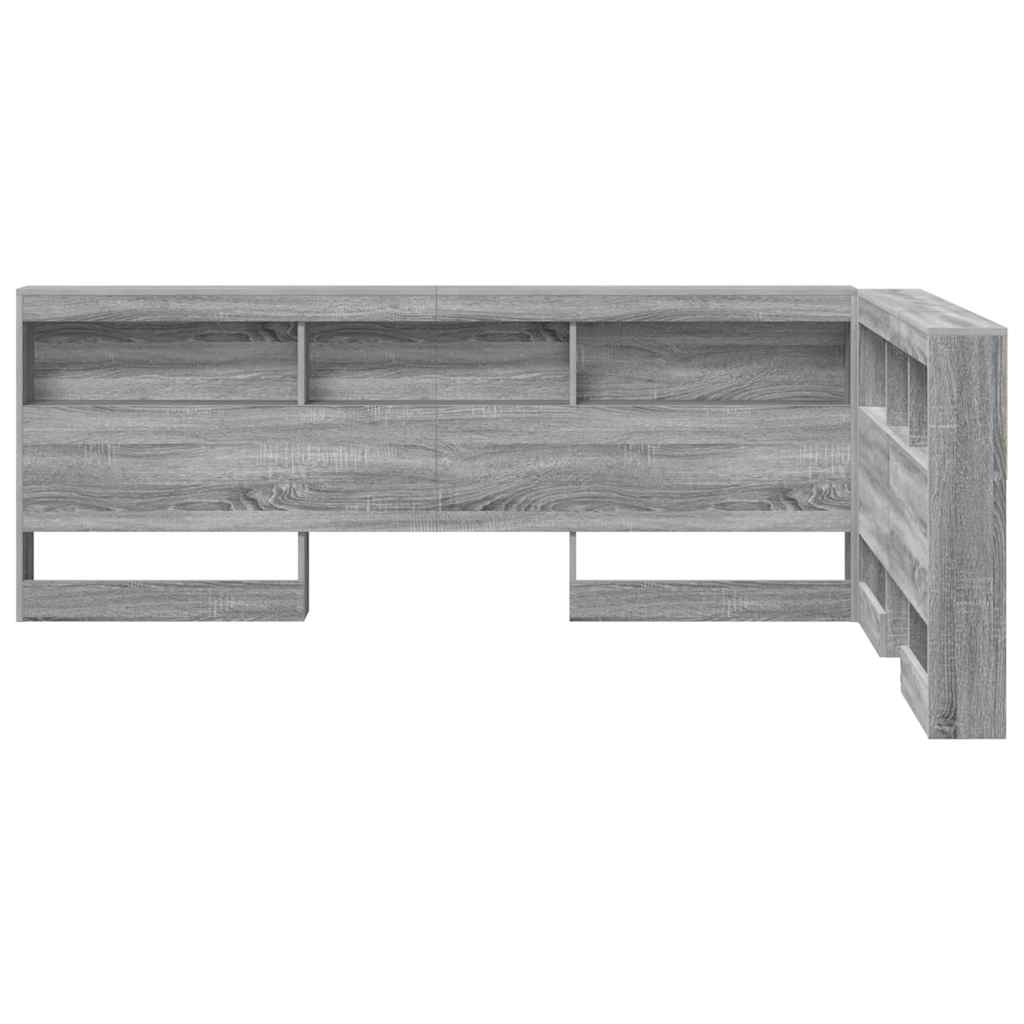 Aufbewahrungskopfteil Graues Sonoma 207,5 x 137,5 x 76,5 cm