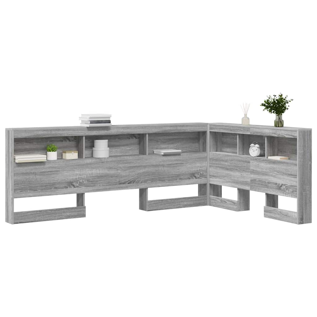 Aufbewahrungskopfteil Graues Sonoma 207,5 x 137,5 x 76,5 cm