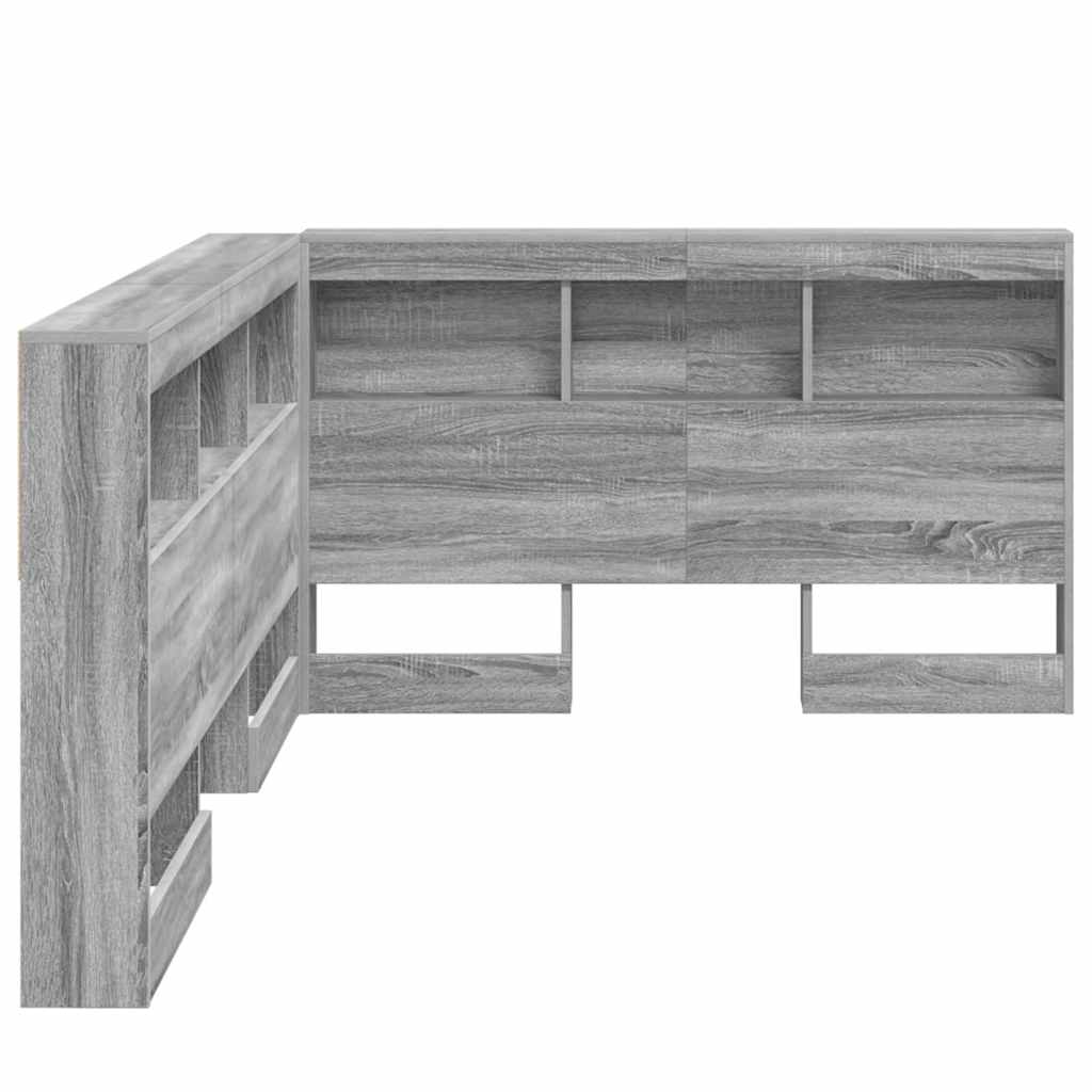Aufbewahrungskopfteil Graues Sonoma 207,5 x 137,5 x 76,5 cm