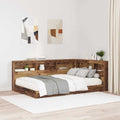 Aufbewahrungskopfteil mit Regal Altholz 207,5 x 137,5 x 76,5 cm
