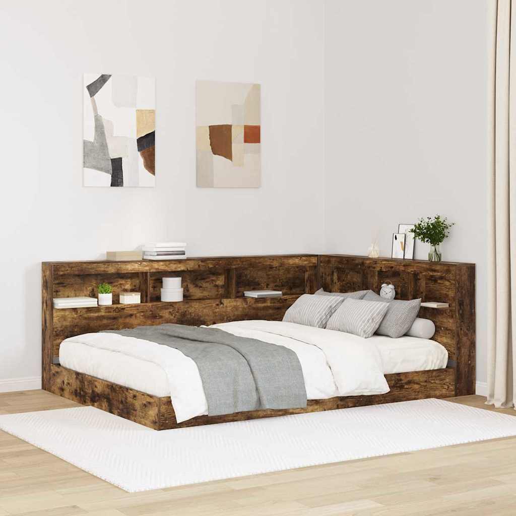 Aufbewahrungskopfteil Geräucherte Eiche 140 cm Holzwerkstoff