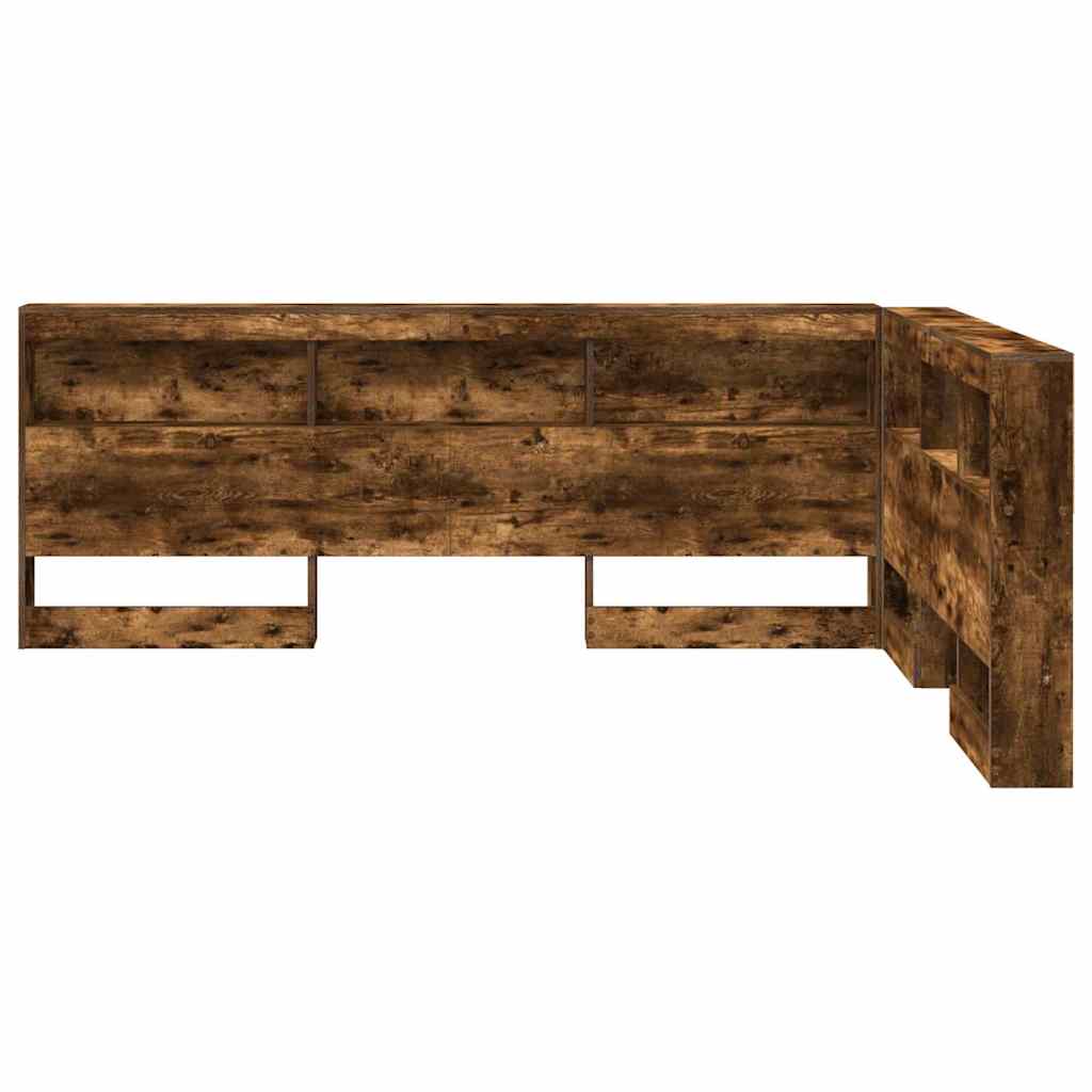 Aufbewahrungskopfteil Geräucherte Eiche 135 cm Holzwerkstoff