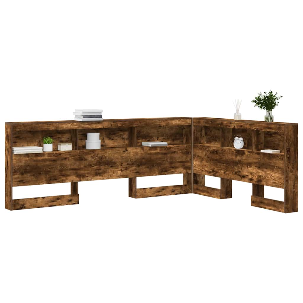 Aufbewahrungskopfteil Geräucherte Eiche 135 cm Holzwerkstoff