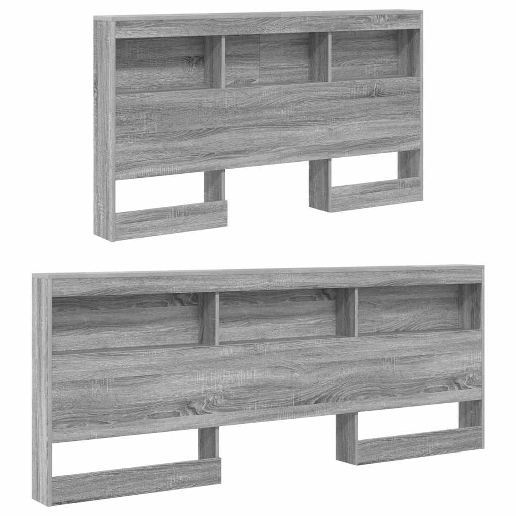 Aufbewahrungskopfteil Graues Sonoma 135 cm Holzwerkstoff