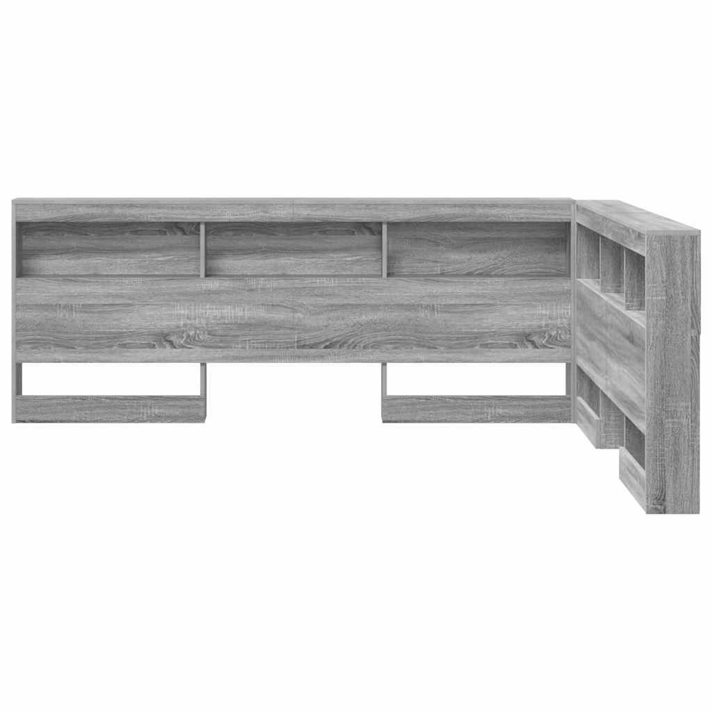 Aufbewahrungskopfteil Graues Sonoma 135 cm Holzwerkstoff