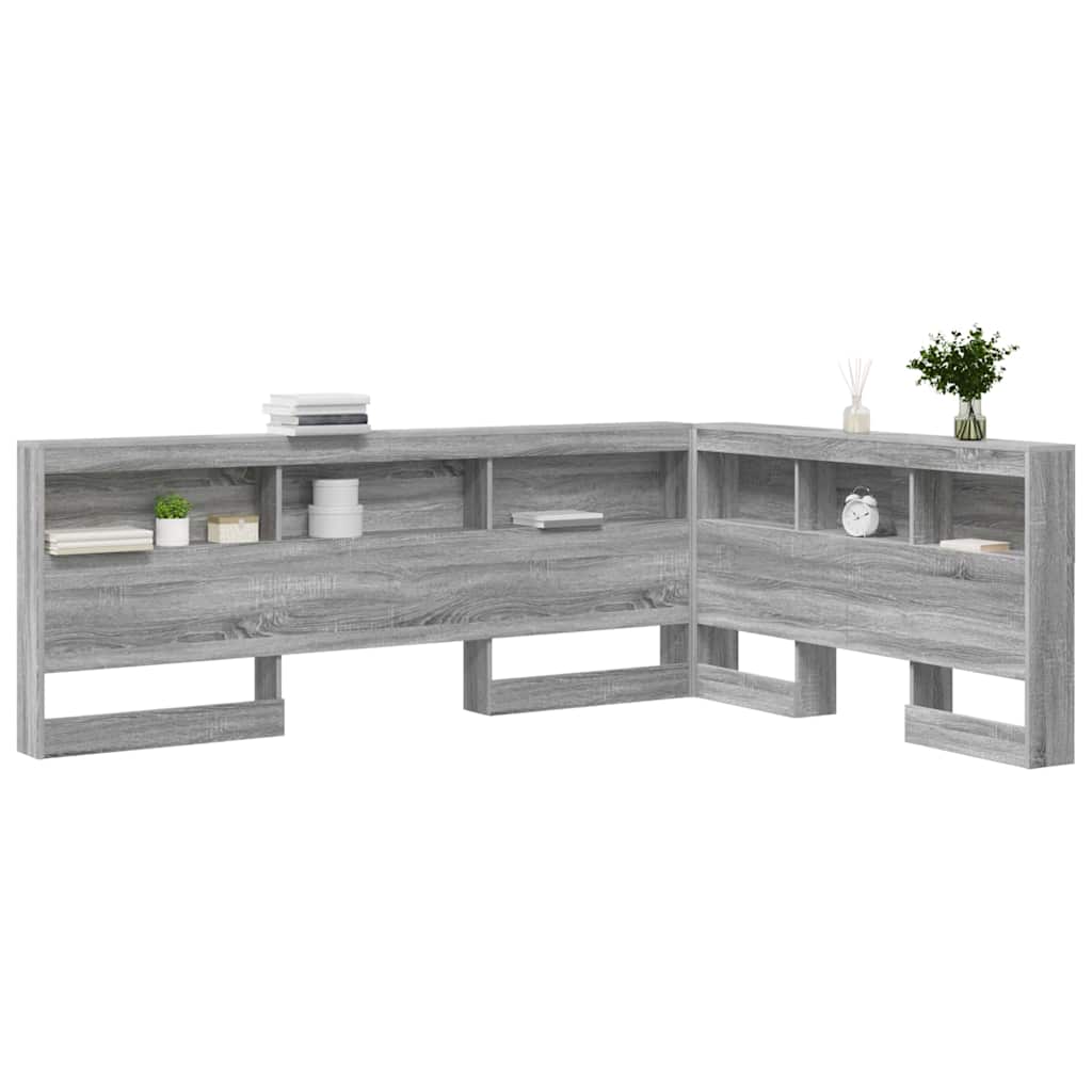 Aufbewahrungskopfteil Graues Sonoma 135 cm Holzwerkstoff