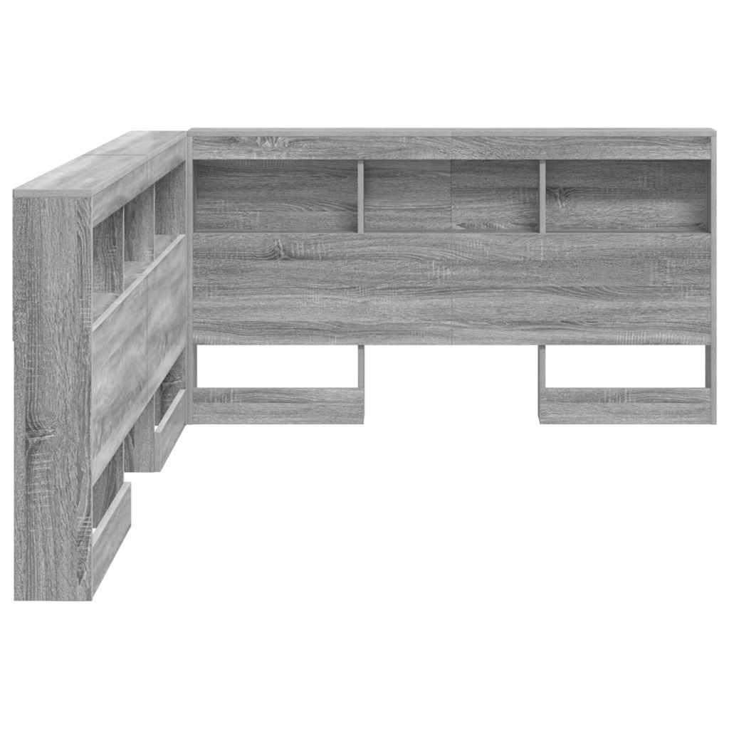 Aufbewahrungskopfteil Graues Sonoma 135 cm Holzwerkstoff