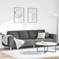 Wohnzimmer Couch Dunkelgrau 250 x 77 x 76 cm Polyester