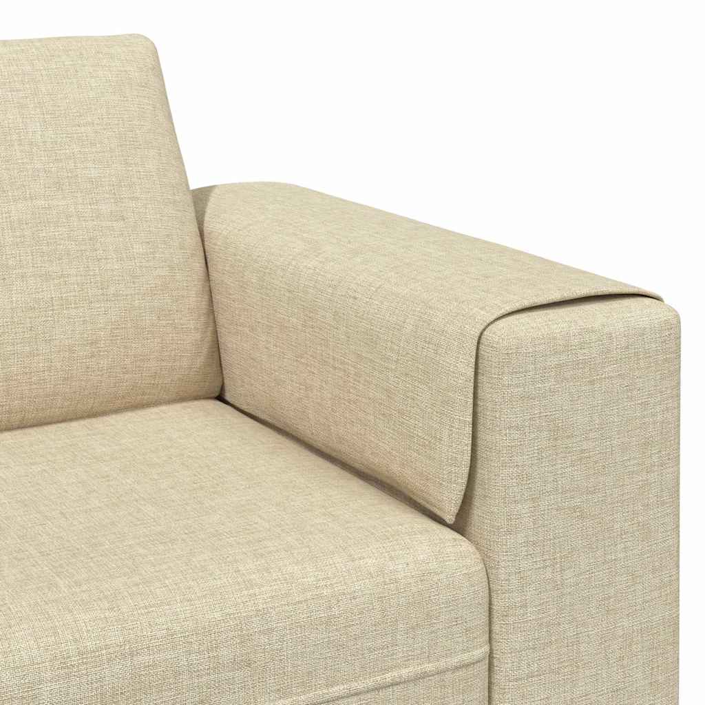 Wohnzimmer Couch Creme 250 x 77 x 76 cm Polyester