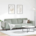 Wohnzimmer Couch Hellgrau 250 x 77 x 76 cm