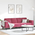 Wohnzimmer Couch Weinrot 250 x 77 x 76 cm