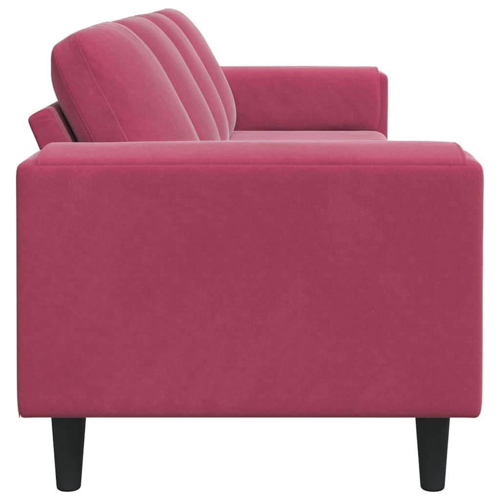 Wohnzimmer Couch Weinrot 250 x 77 x 76 cm