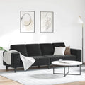 Wohnzimmer Couch Schwarz 250 x 77 x 76 cm