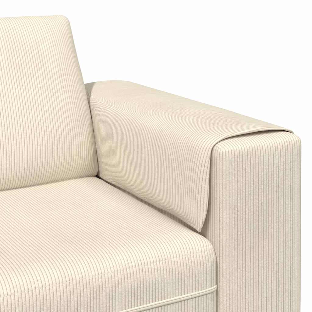 Sofa Creme 250 x 77 x 76 cm Cordstoff