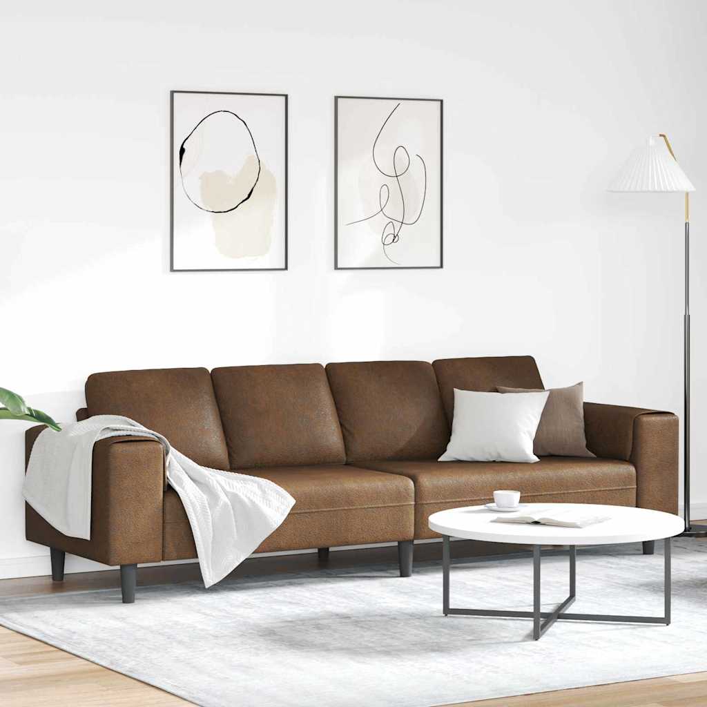 Wohnzimmer Couch Braun 250 x 77 x 76 cm