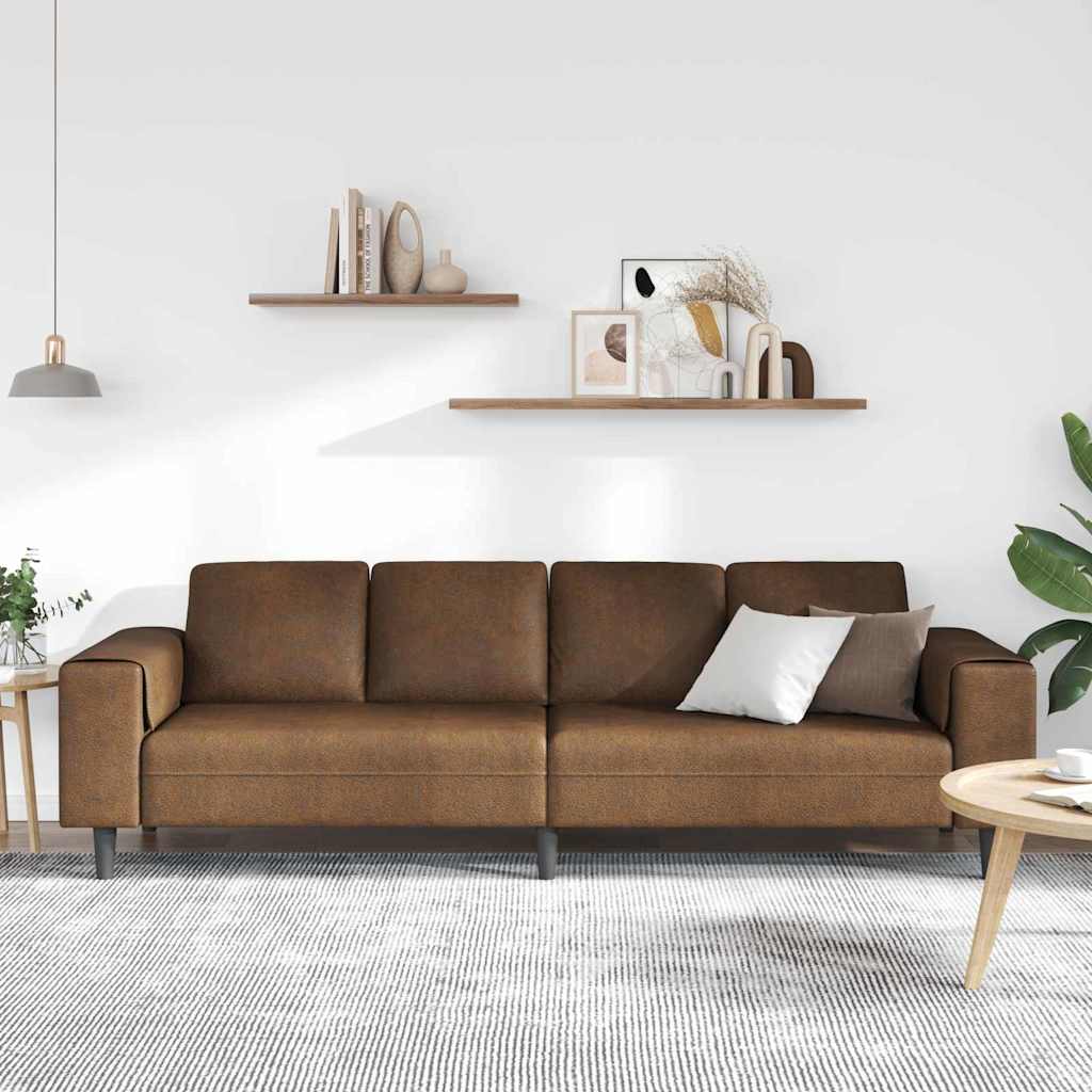 Wohnzimmer Couch Braun 250 x 77 x 76 cm