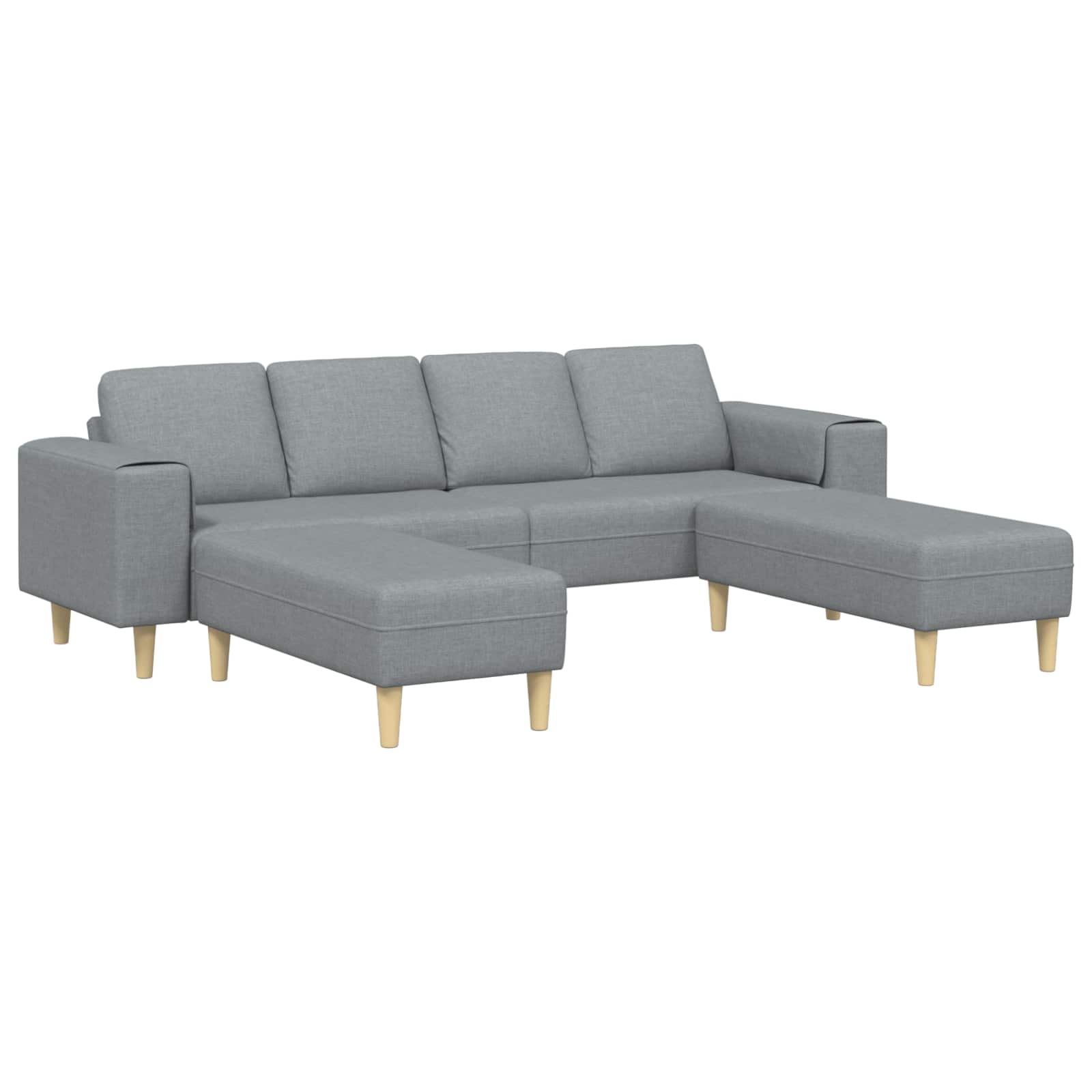 Wohnzimmer Couch 3 pcs Hellgrau Polyester