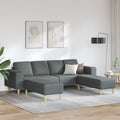 Wohnzimmer Couch 3 pcs Dunkelgrau Polyester