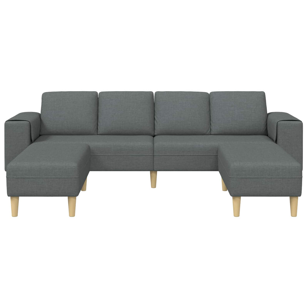 Wohnzimmer Couch 3 pcs Dunkelgrau Polyester