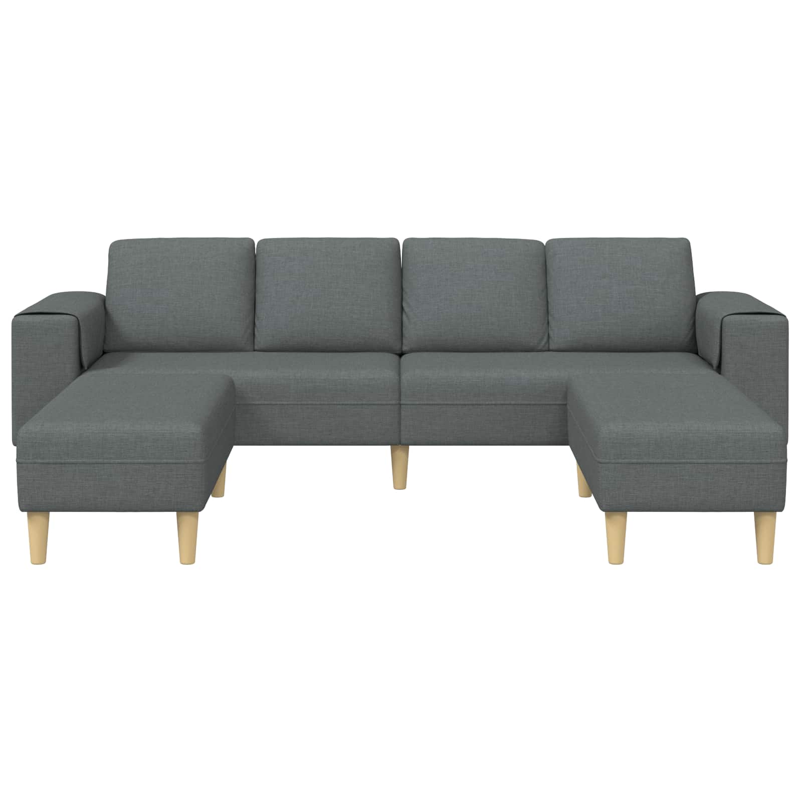 Wohnzimmer Couch 3 pcs Dunkelgrau Polyester