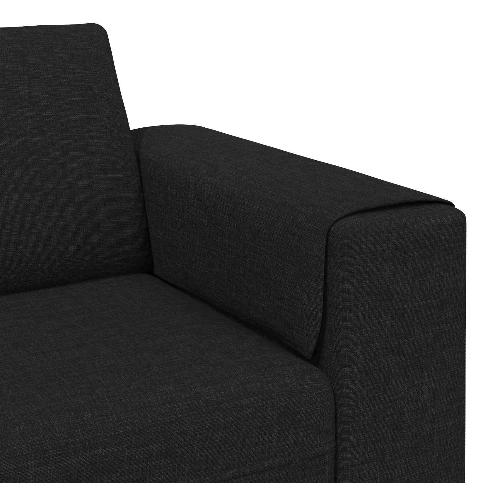 Wohnzimmer Couch 3 pcs Schwarz Polyester