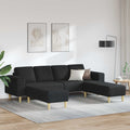 Wohnzimmer Couch 3 pcs Schwarz Polyester