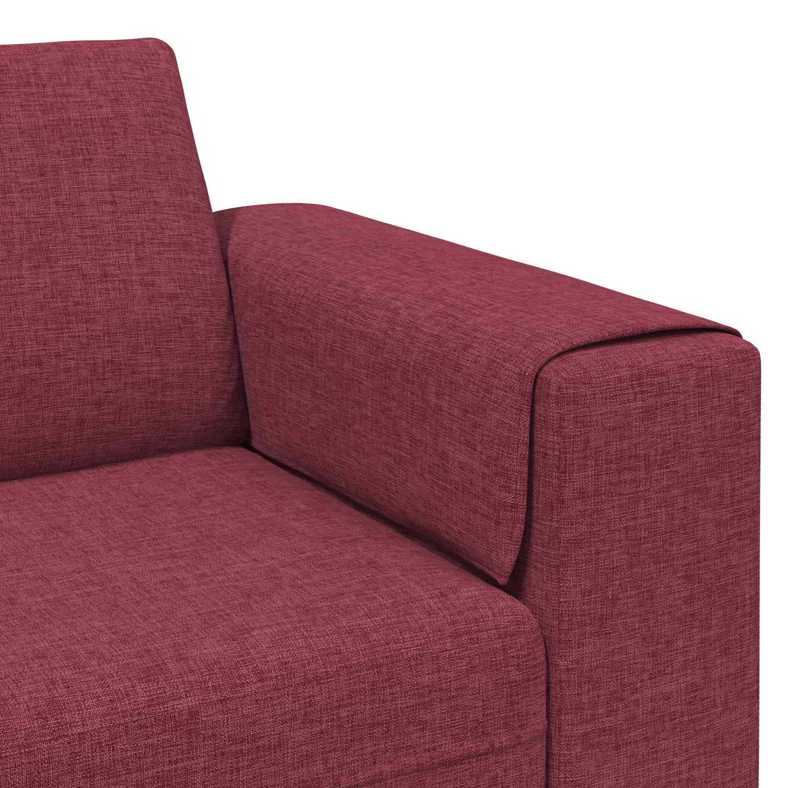 Wohnzimmer Couch 3 pcs Weinrot 250 x 188 x 76 cm Polyester