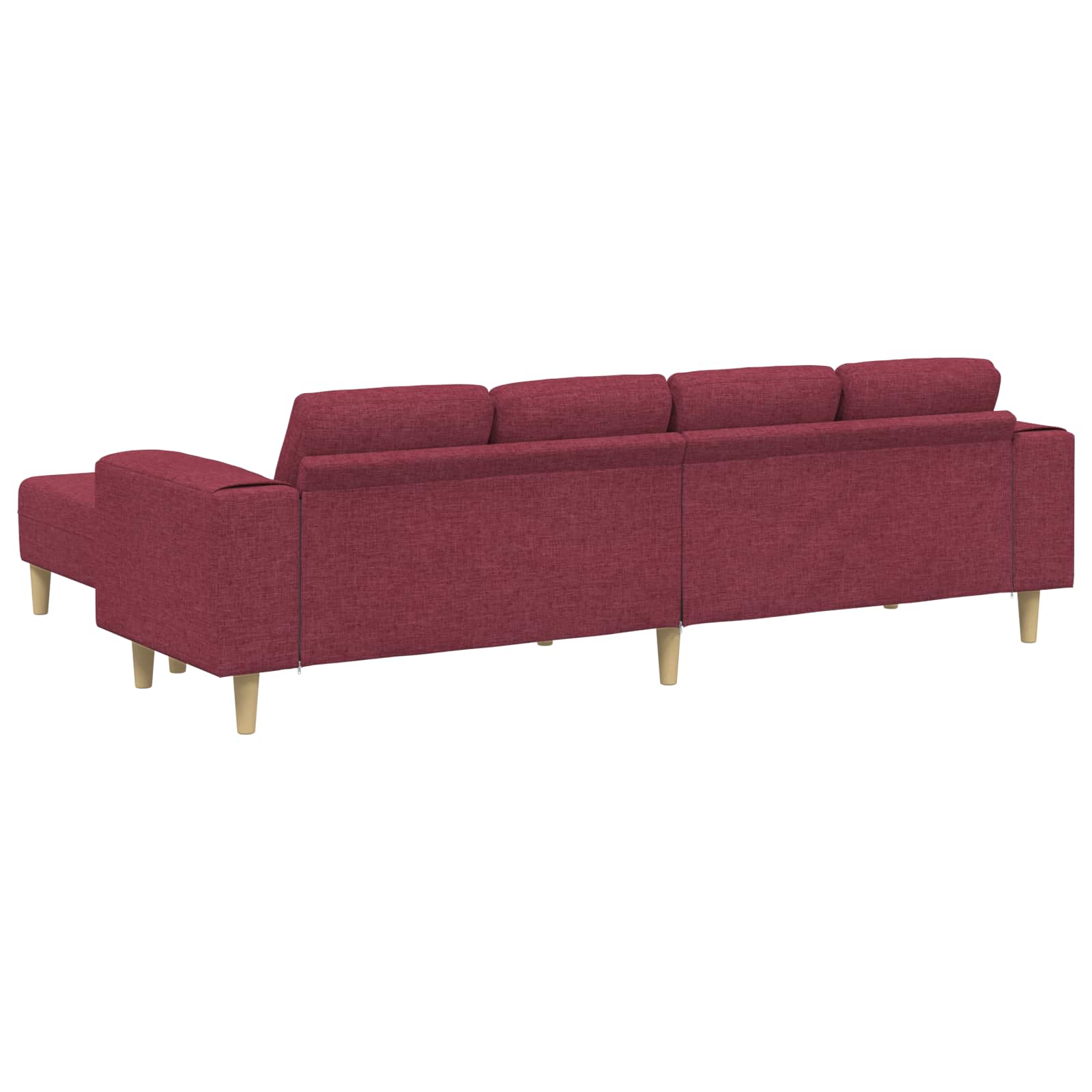 Wohnzimmer Couch 3 pcs Weinrot 250 x 188 x 76 cm Polyester