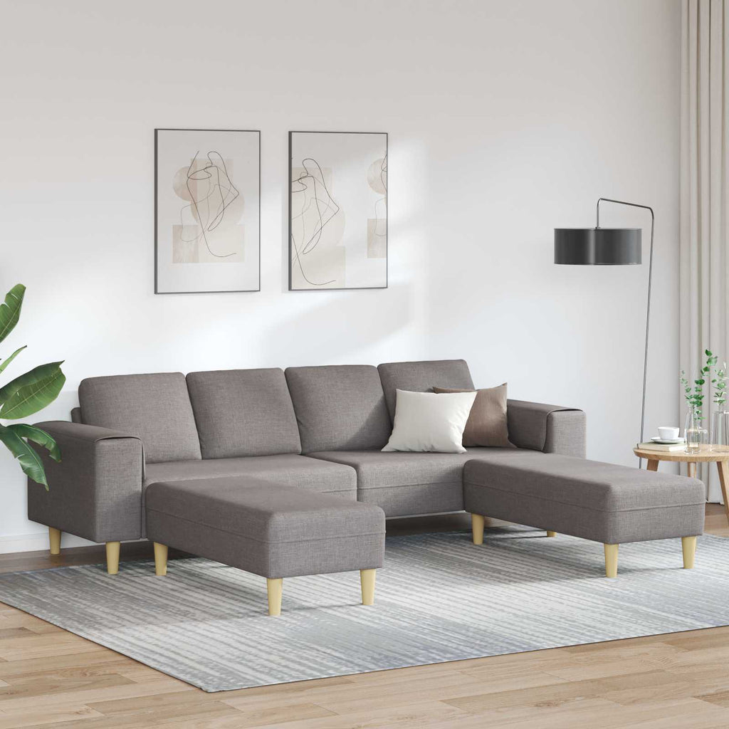 Wohnzimmer Couch 3 pcs Taupe Polyester
