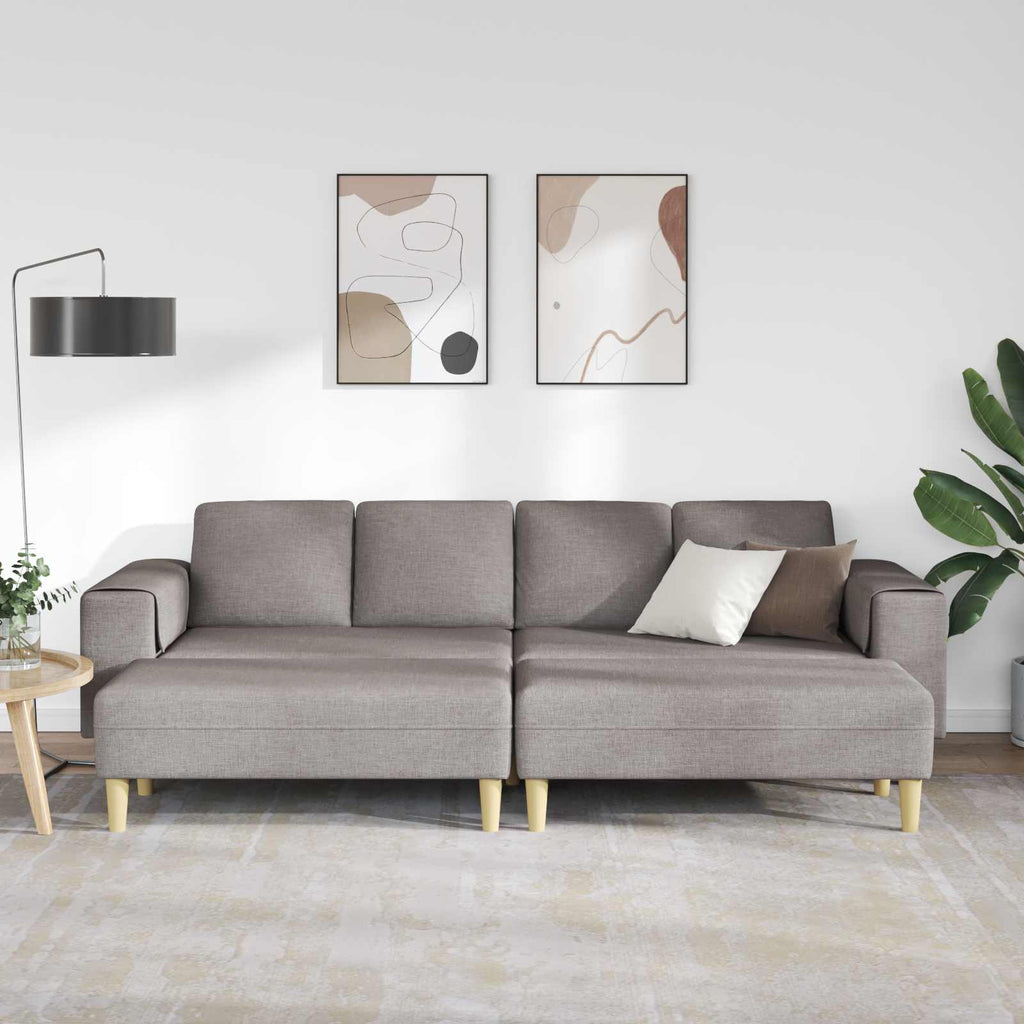 Wohnzimmer Couch 3 pcs Taupe Polyester