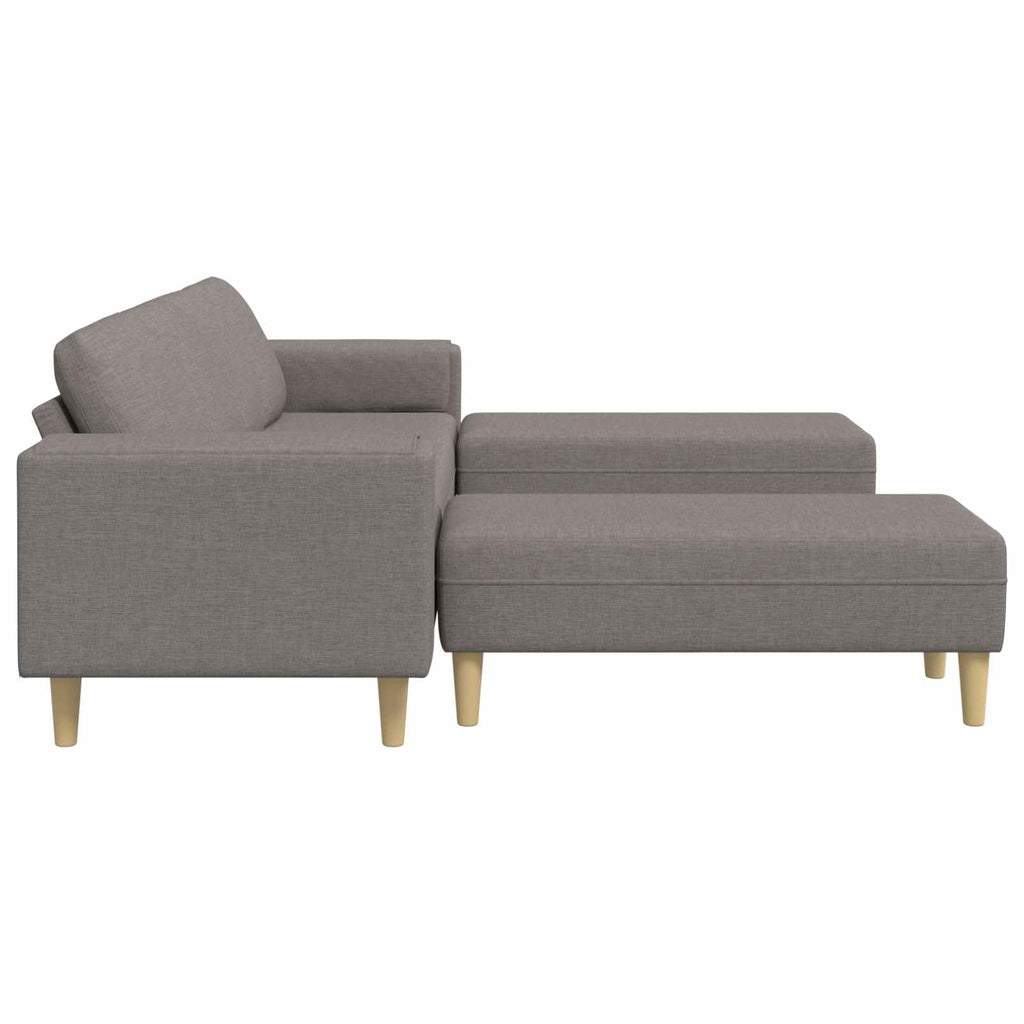 Wohnzimmer Couch 3 pcs Taupe Polyester