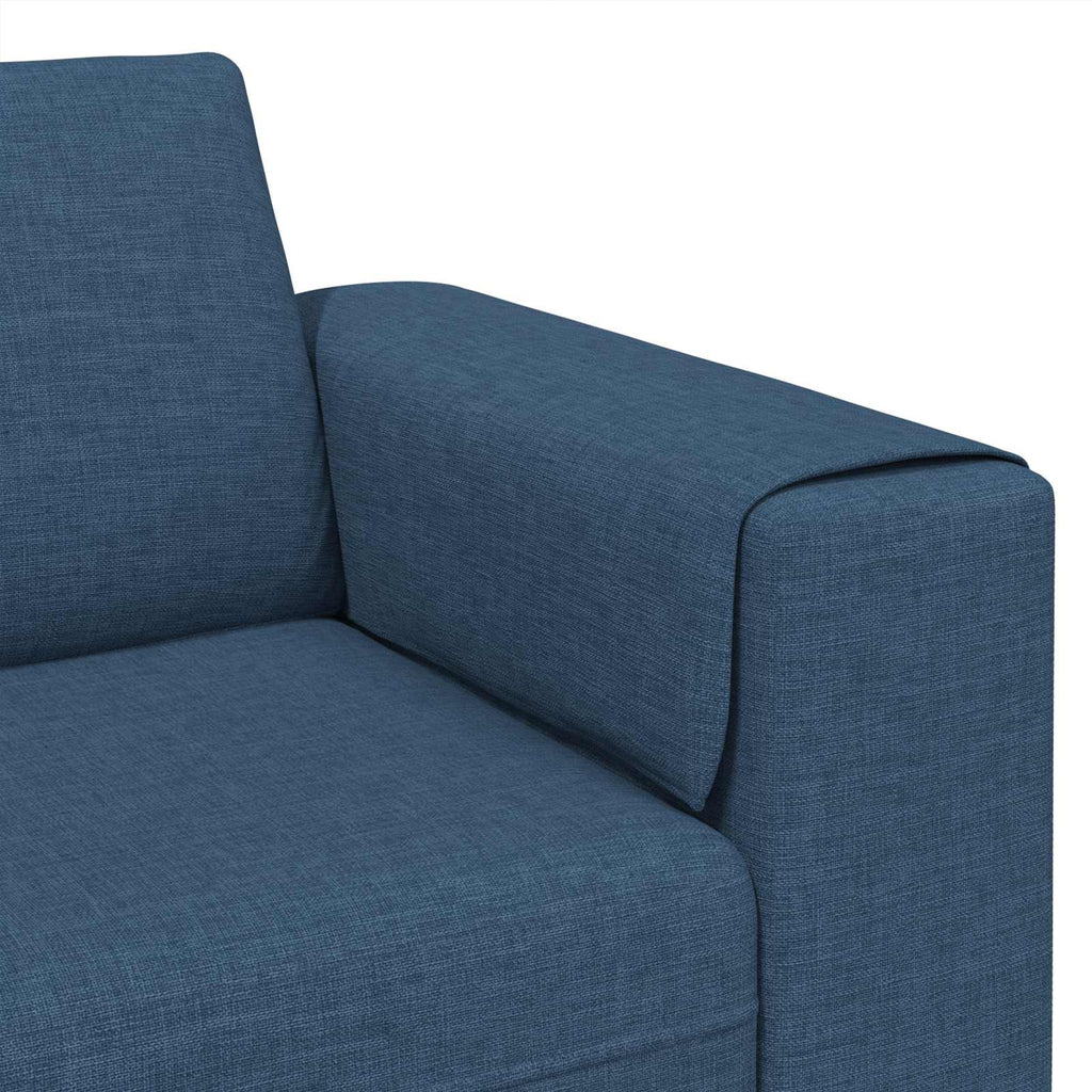 Wohnzimmer Couch 3 pcs Blau Polyester