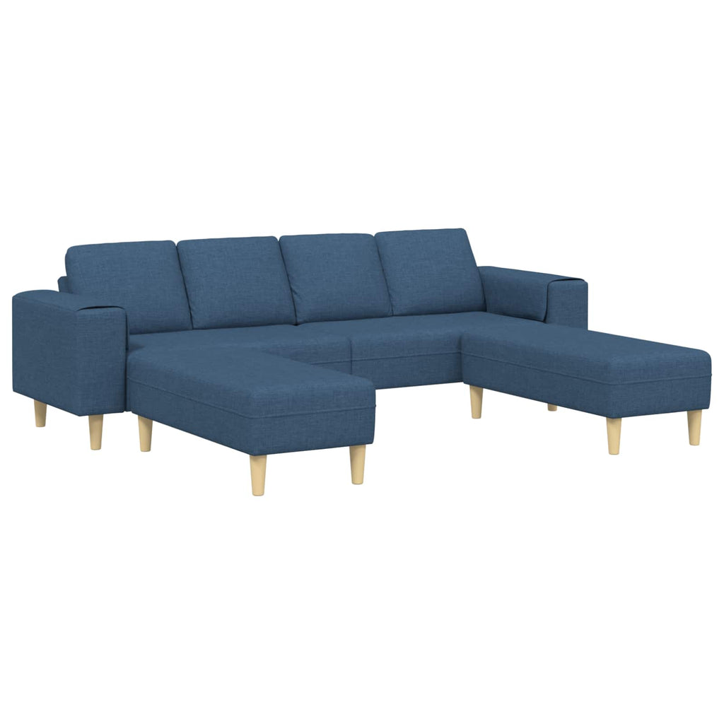 Wohnzimmer Couch 3 pcs Blau Polyester