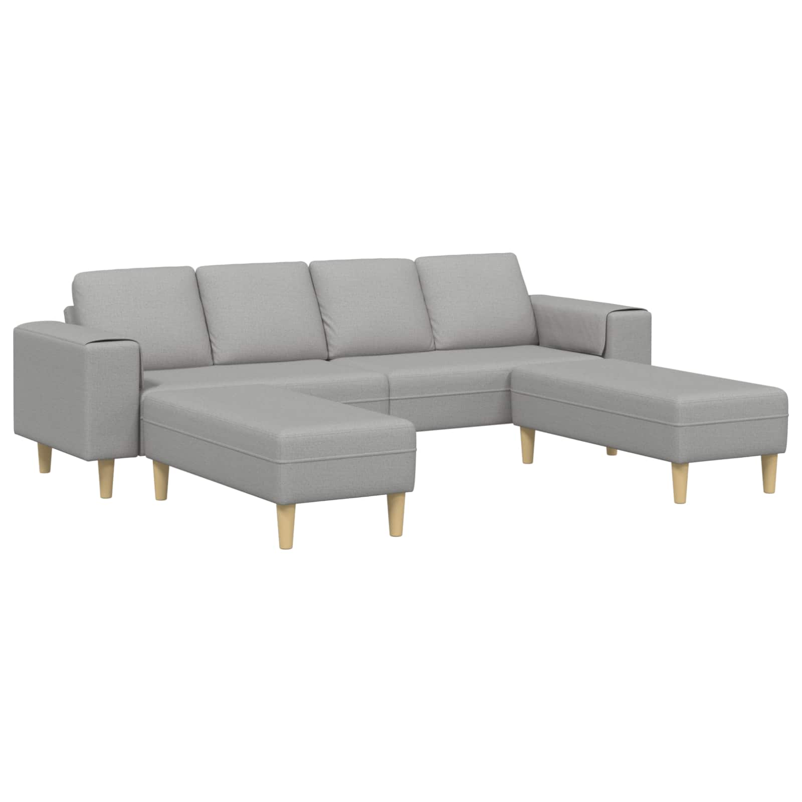 Wohnzimmer Couch 3 pcs Wolkengrau 250 x 188 x 76 cm Polyester
