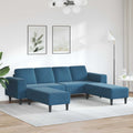 Wohnzimmer Couch 3 pcs Blau 250 x 188 x 76 cm