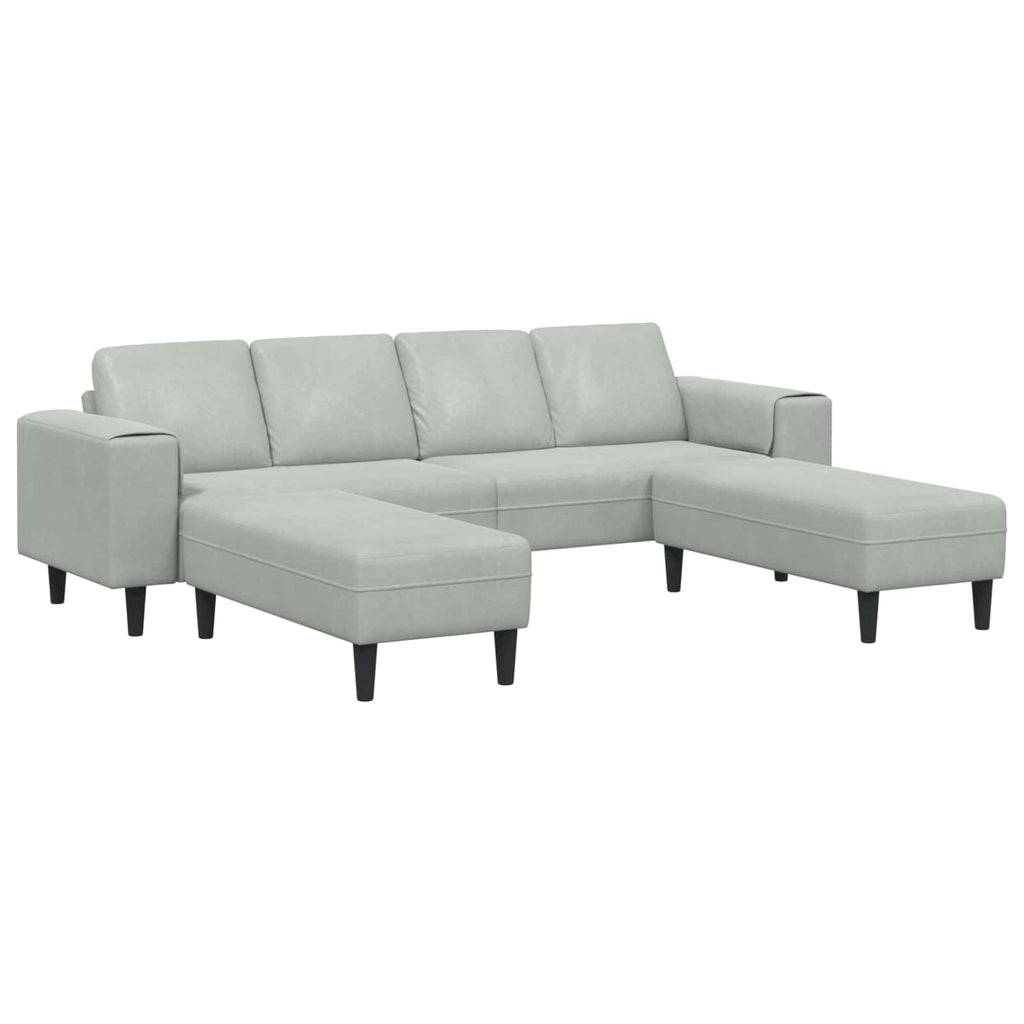 Wohnzimmer Couch 3 pcs Hellgrau 250 x 188 x 76 cm