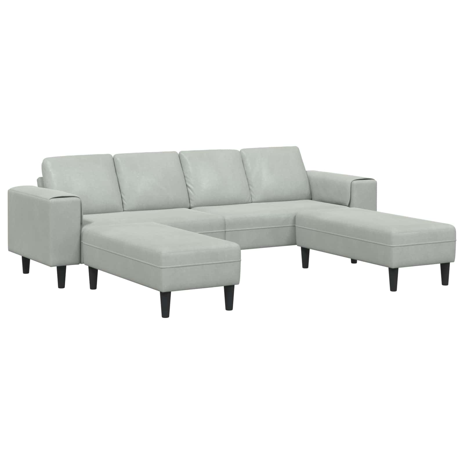 Wohnzimmer Couch 3 pcs Hellgrau 250 x 188 x 76 cm