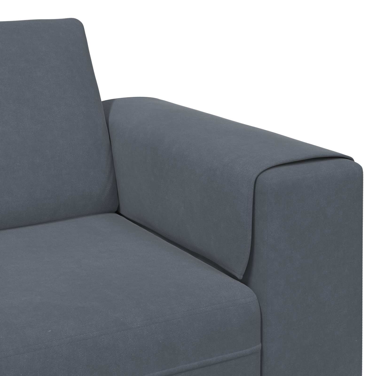 Wohnzimmer Couch 3 pcs Dunkelgrau 250 x 188 x 76 cm