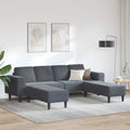 Wohnzimmer Couch 3 pcs Dunkelgrau 250 x 188 x 76 cm