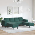 Wohnzimmer Couch 3 pcs Dunkelgrün 250 x 188 x 76 cm