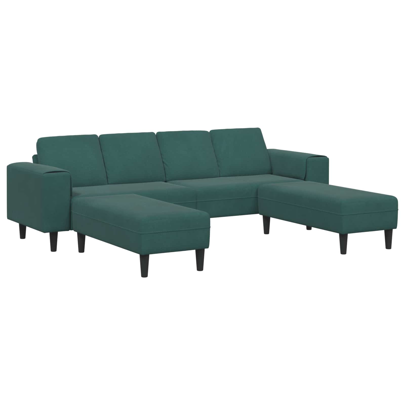 Wohnzimmer Couch 3 pcs Dunkelgrün 250 x 188 x 76 cm