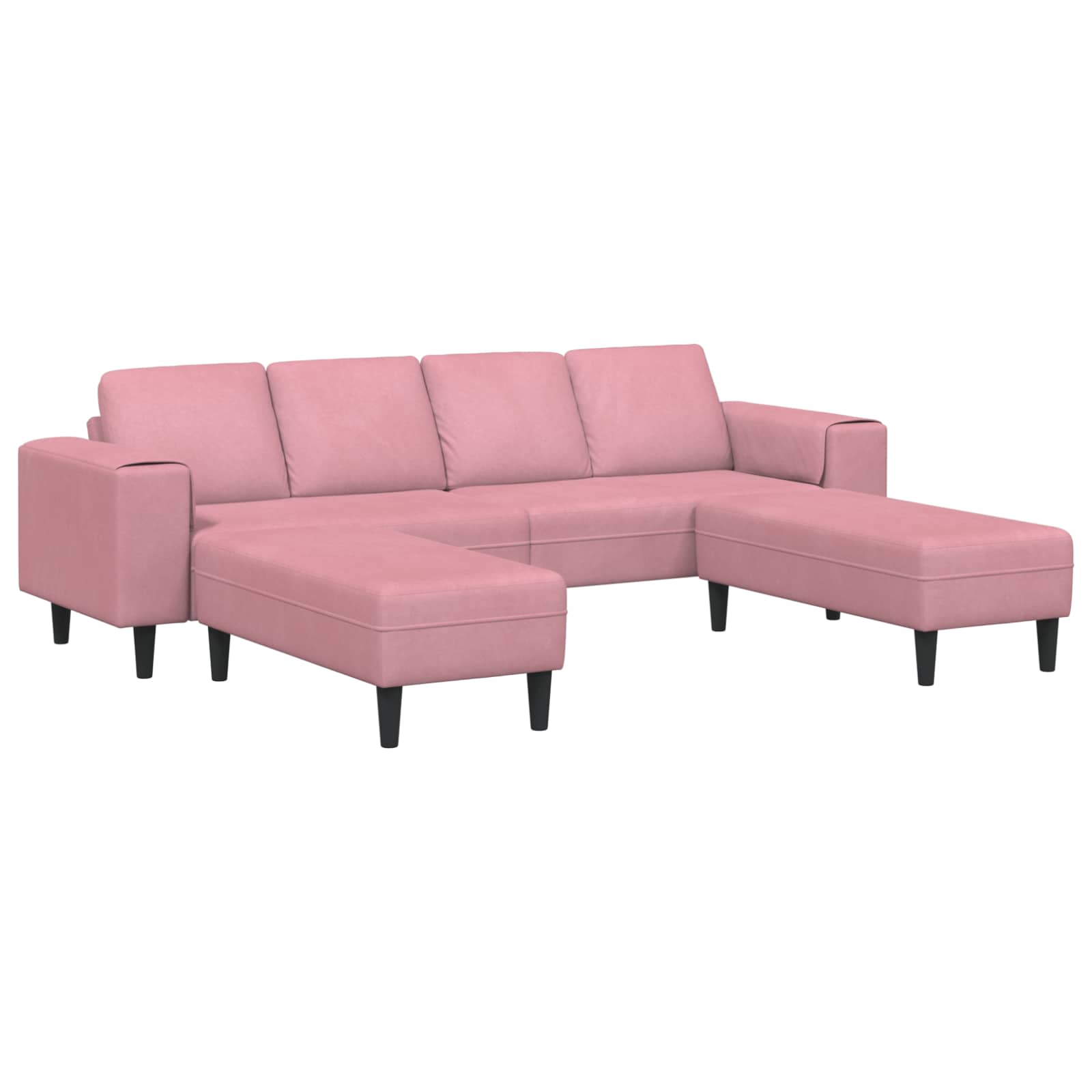 Wohnzimmer Couch 3 pcs Rosa 250 x 188 x 76 cm