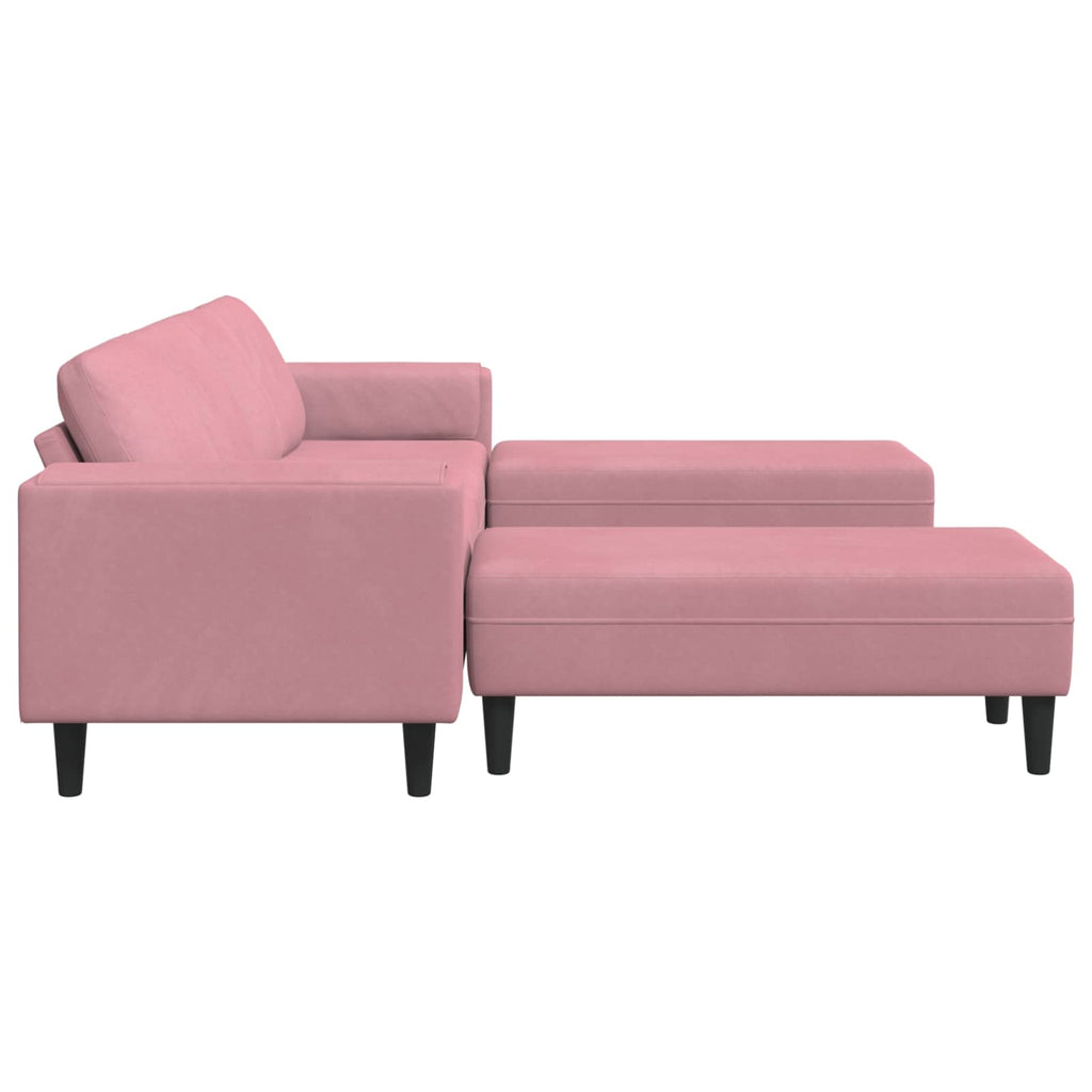 Wohnzimmer Couch 3 pcs Rosa 250 x 188 x 76 cm