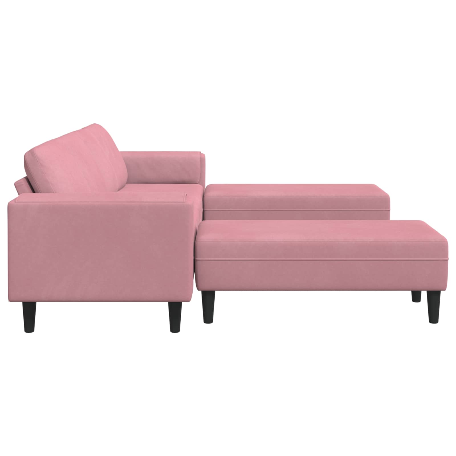 Wohnzimmer Couch 3 pcs Rosa 250 x 188 x 76 cm