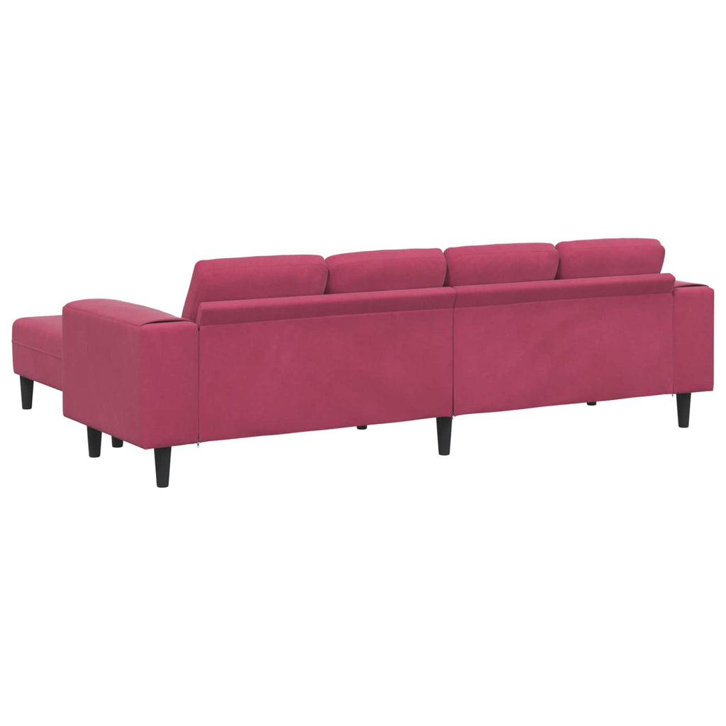 Wohnzimmer Couch 3 pcs Weinrot 250 x 188 x 76 cm