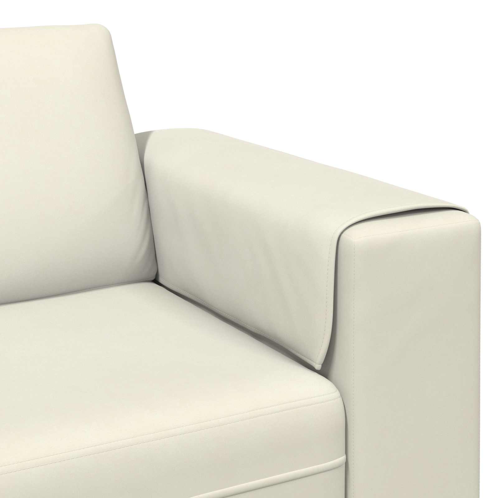 Wohnzimmer Couch 3 pcs Creme 250 x 188 x 76 cm