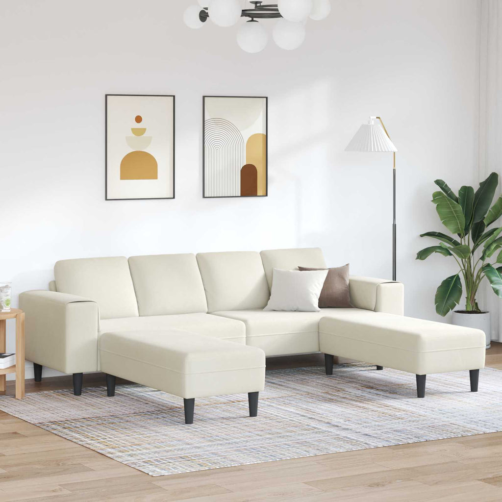 Wohnzimmer Couch 3 pcs Creme 250 x 188 x 76 cm