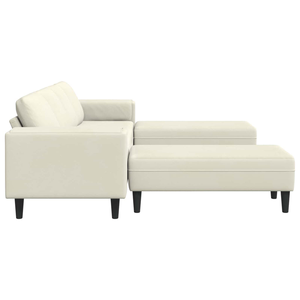 Wohnzimmer Couch 3 pcs Creme 250 x 188 x 76 cm